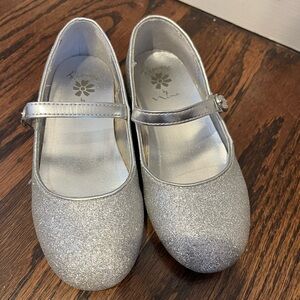 GUC Nina sparkly silver ballet flats kids 11